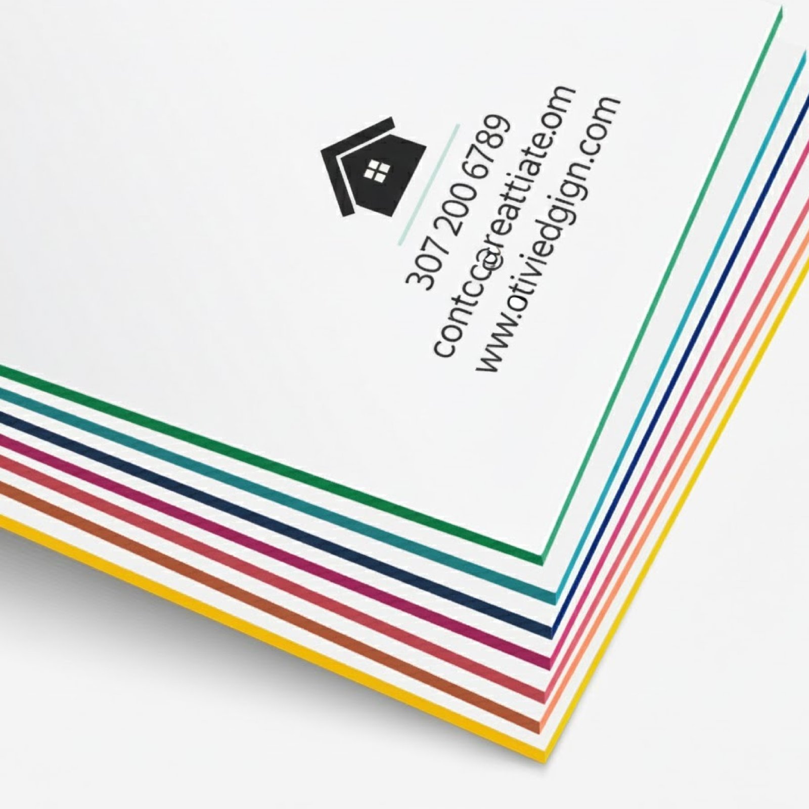 Custom Edge Colored Business Cards Printing Abu Dhabi Dubai View 3